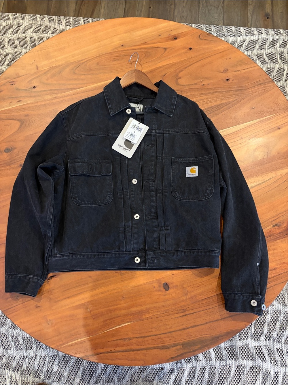 🎯 New Carhartt Work In Progress Belmar Snakeskin Print Denim Jacket